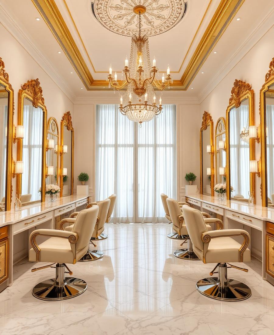 Luxury salon interior